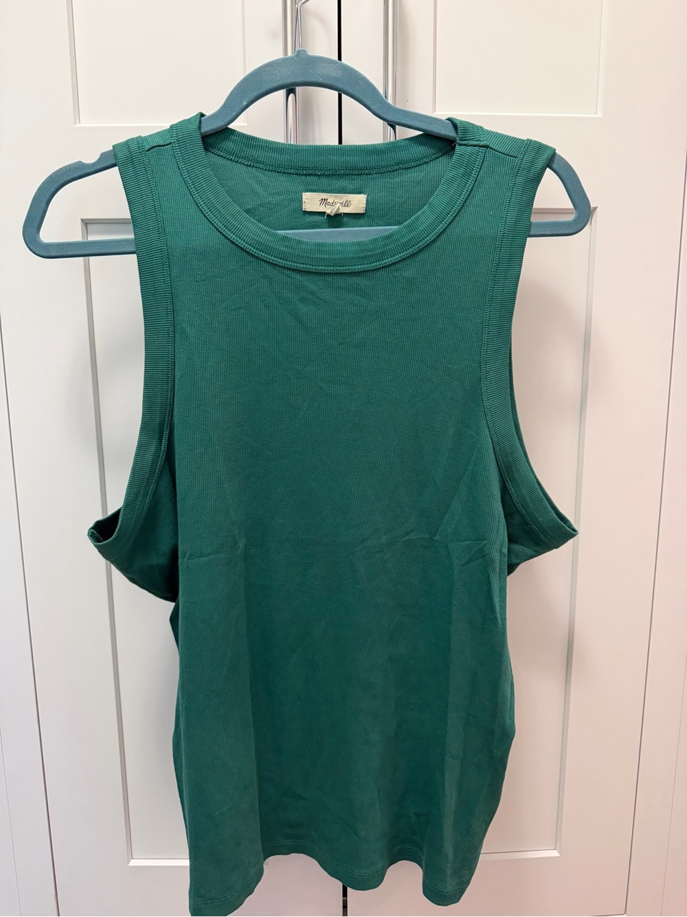 Madewell Green ribbed Sleeveless Tank Top XXL